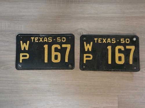 1950 Texas Passagierkennzeichen WP167