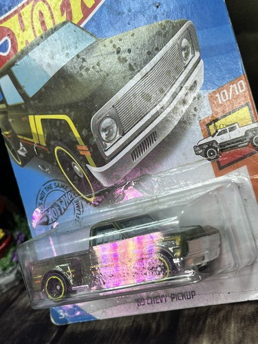 Hot Wheels 1969 Chevrolet Stepside Pickup Truck grün Druckguss versiegelt fast neuwertig Zustand - Bild 5 von 8