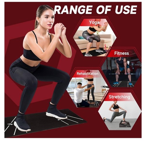 Squat Wedge 15°-40° Slant Board mit 5 Widerstandsbändern - extra breit - Bild 3 von 3