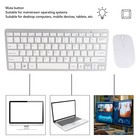 Silver Keyboard Mouse Set 2.4G Wireless 78 Keys USB Thin Etched Keycaps Ergo HOT