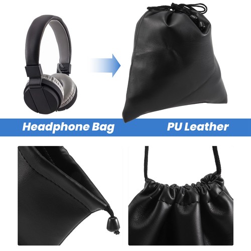 PU Leder Weiche Aufbewahrungstasche Tasche FÜR Um Kopfhörer AE -1 DJ Kopf4116 - Bild 4 von 6
