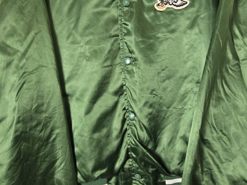 Vintage 80s Locker Line Philadelphia Eagles Satin Bomber Jacket Men's Size XL - Picture 7 of 10