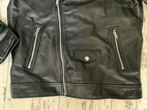 Vintage Soul Star Faux Leather Biker Jacket Small Unisex Classic Rocker Punk - Picture 2 of 19