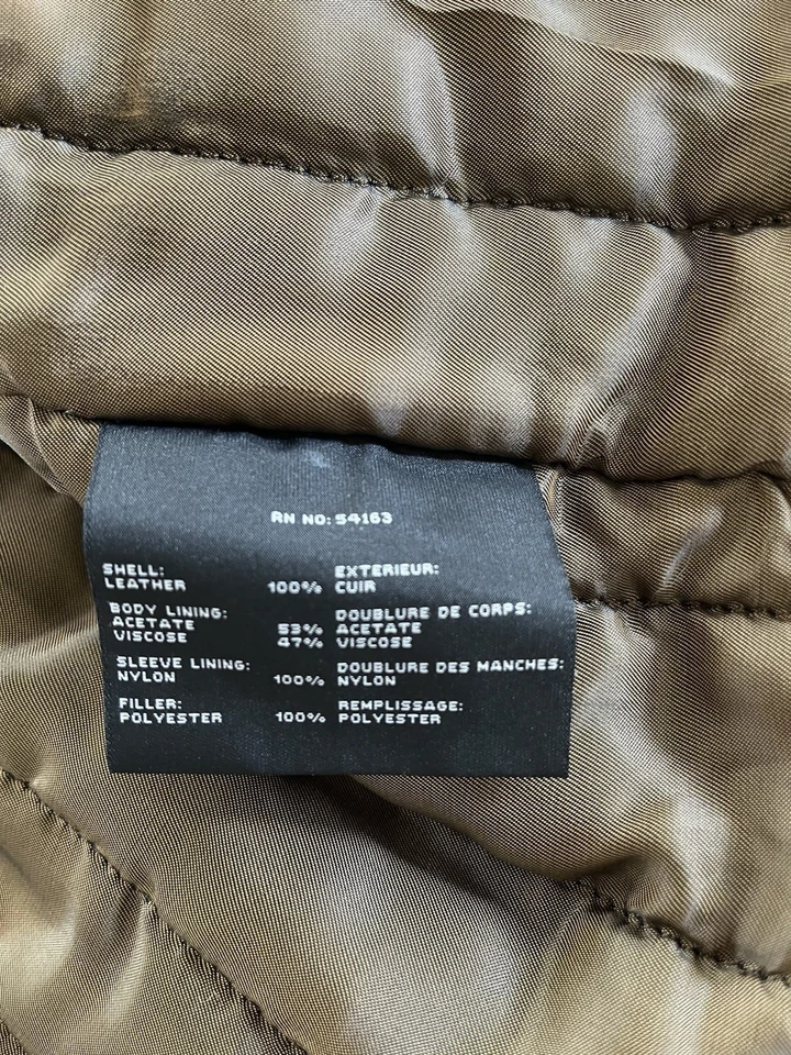 Chaqueta de moto de cuero negra Marc New York By Andrew Marc para hombre talla XL Foto 4 de 4