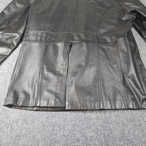 Adler L (46) mens leather jacket with zip in liner black Vintage - Picture 14 of 14