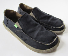 Sanuk Vagabond Hemp Sidewalk Surfer Men's Navy Blue Slip On Loafer Shoes 12