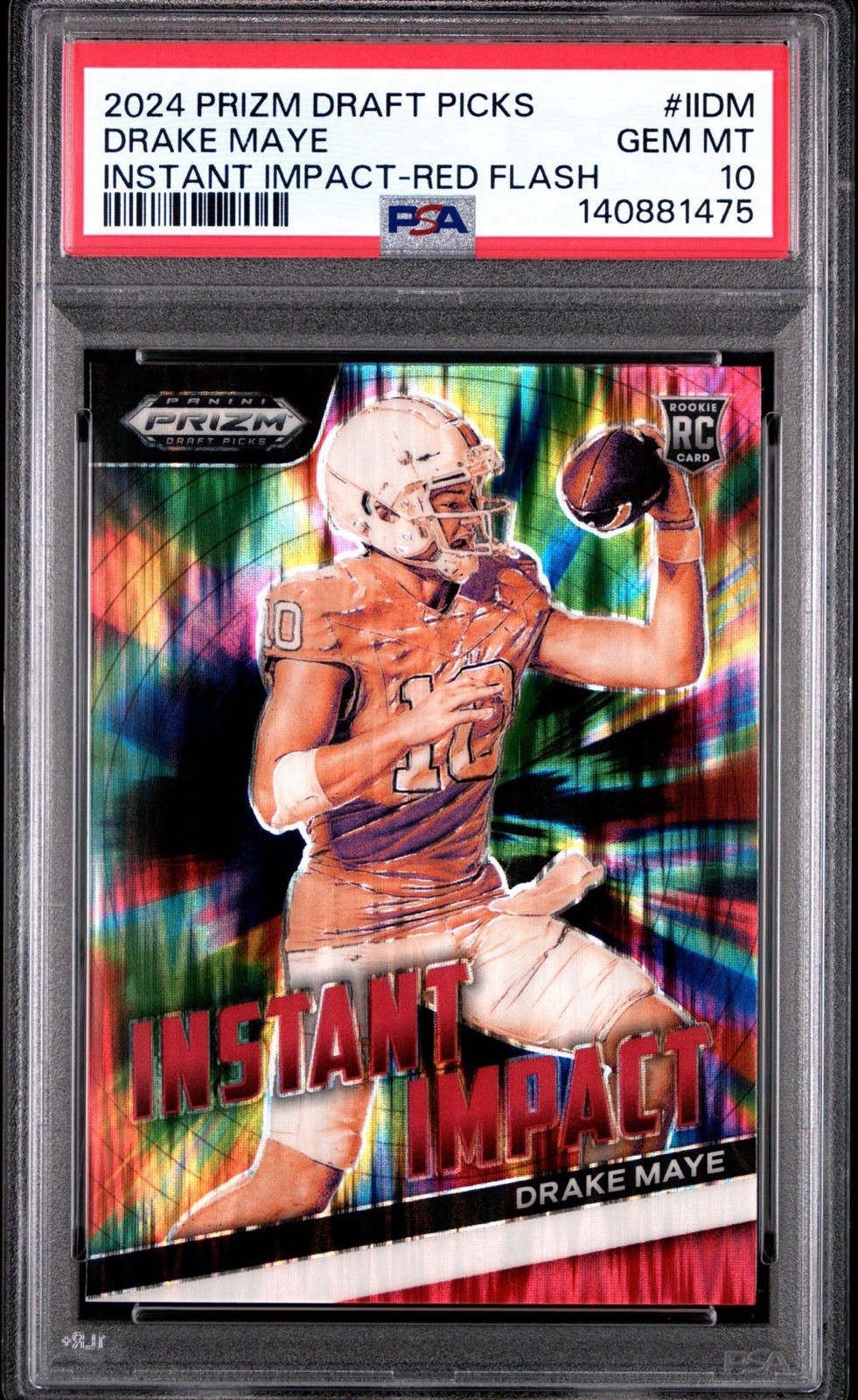 Drake Maye Panini Prizm Draft Picks Instant Impact #IIDM Red Flash