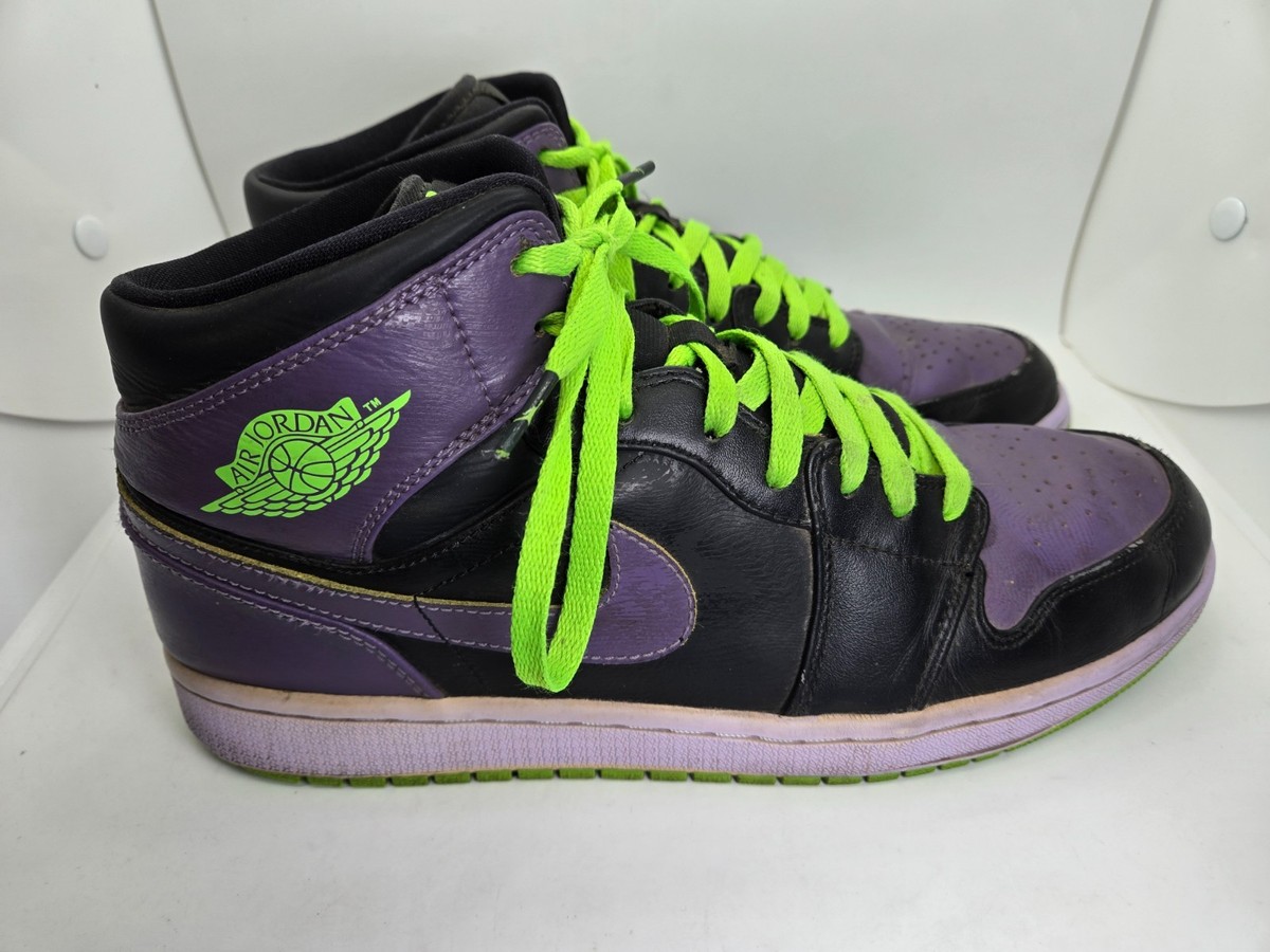 Air Jordan 1 Retro Night Vision Joker Shoes Men 11 Black 