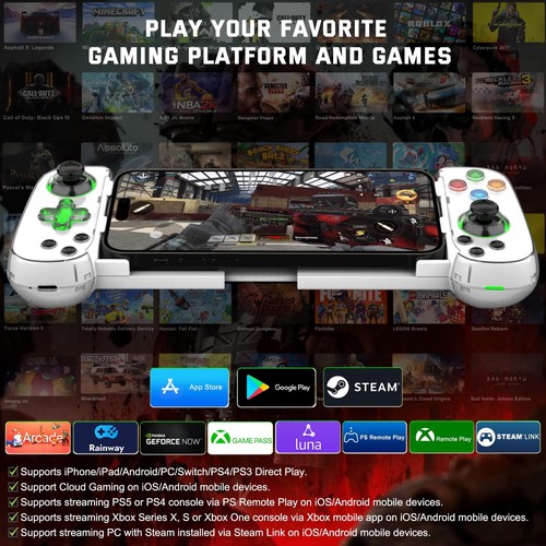 Mobile Game Controller for iPhone/Android/PC/Switch/PS4/PS3, Wireless - Picture 2 of 5
