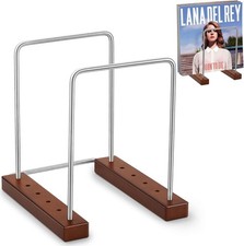 Vinyl Record Storage Holder 35 LPs Solid Hardwood Record Stand Album Rack