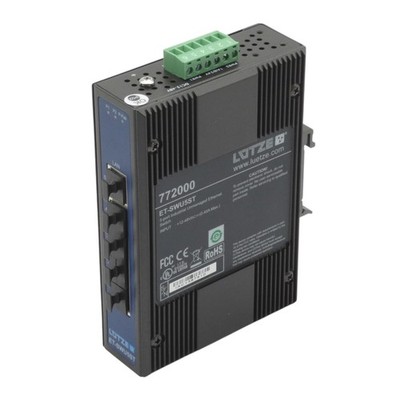 Luetze ET-SWU5ST 77200 +12-48VDC 5-Port Industrial Ethernet Switch -Unused-