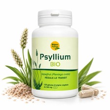 Psyllium Blond Bio en Gélules Nature & Partage – 120 gélules de 500 mg