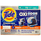 Tide Power PODS + Ultra OXI Laundry Detergent Pacs, 72 ct