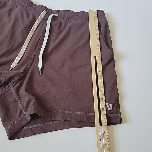 Vuori Ponto Dream Knit Performance Shorts XS 4" Chocolate Brown Activewear Gym - Picture 6 of 8