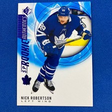 Nick Robertson 2020-21 SP Rookie Authentics Blue #118 Toronto Maple Leafs