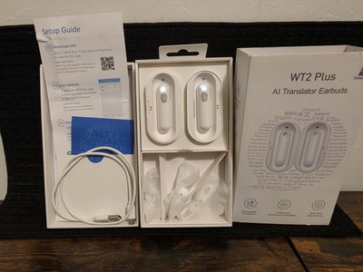 Timekettle WT2 Plus AI Instant Translator Earbuds - White