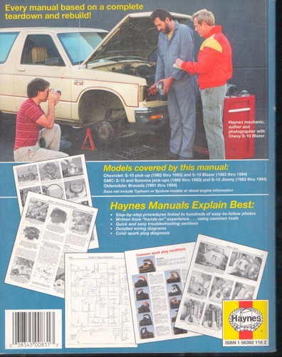 Chevrolet and GMC S-10 S-15 Pick-Up 1982 - 1993 Including S-10 Blazer MN2114 - Picture 3 of 3