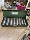 S-K 4018, 8pc 1/2 Drive 6pt Deep SAE Impact Sockets, 7/16in. - 7/8in., Metal Box