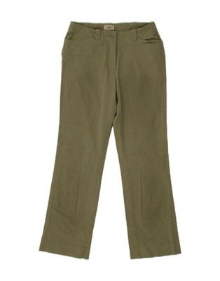 L.L.BEAN Damen gerade Freizeithose US 6 Medium W28 L29 khaki Baumwolle CJ79