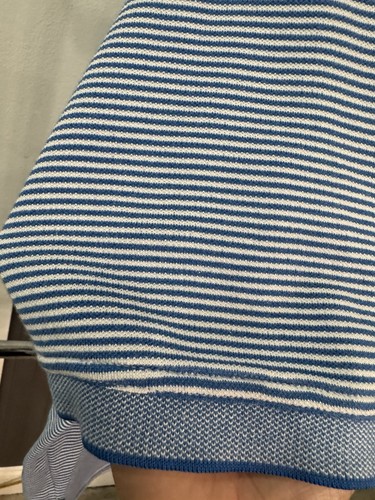 Tommy Bahama Mens XL Polo Shirt Supima Cotton Blue Short Sleeve Striped Logo - Picture 9 of 10
