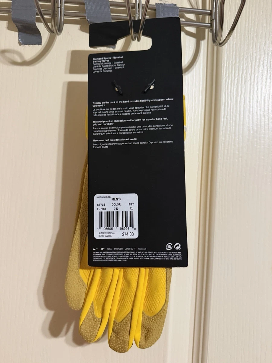 Nike Alpha Elite Bateo Golf Béisbol Amarillo Dri-Fit talla XL