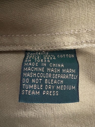 Chaqueta Orvis Utility Safari Field tareas militares talla XL col: ribete de cuero beige - Imagen 3 de 7