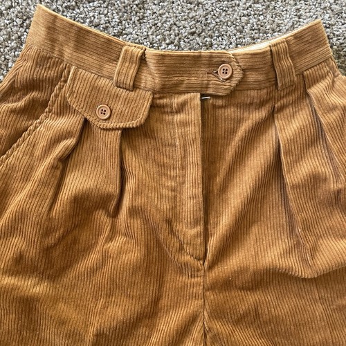 Vintage Giorgio Sant Angelo Sammlerstück Cord hohe Taille plissierte Shorts 6 - Bild 3 von 7