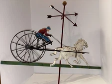 Curtis Jere Metal Wall Art Sculpture THE SULKY RACER Horse Jockey
