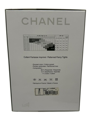 CHANEL Vintage 01P CC Logo Multicolor Pantyhose - Size 4 - Picture 6 of 7