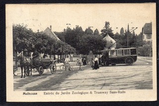 68 MULHOUSE Entrée du Jardin Zoologique et Tramway Sans Rails