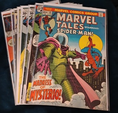Lot of 10 Different Spider-Man Marvel Tales Comic Books Fine up To NM Condition
