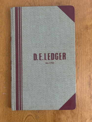 Vintage D.E. Ledger Nr. 1750