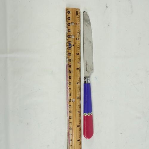 Vintage Flatware Silverware Pink Purple Plastic Handles 37 Pc Set Retro Camper - Picture 20 of 20