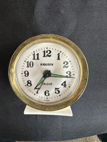 Vintage Retro Equity Minibell Wind Up Alarm Clock. Works. - Picture 1 of 12