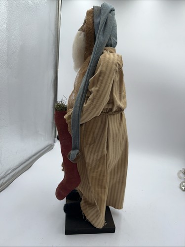 Vintage Arnett’s Country Store Santa 24” Signed Homespun Night Shirt Beeswax - Picture 11 of 13