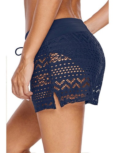 Women High Waist Swim Shorts Bikini Tankini Bottoms Briefs Hollow Swimwear &1 - Picture 7 of 15
