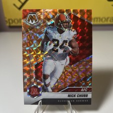 2021 Panini Mosaic - Variations AFC Nick Chubb #231 Mosaic Reactive Orange Prizm