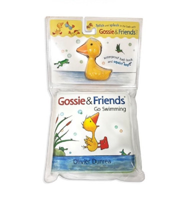 Gossie & Friends Go Swimming Baby Bath Book and Squirt Toy by Oliver Dunrea NEW