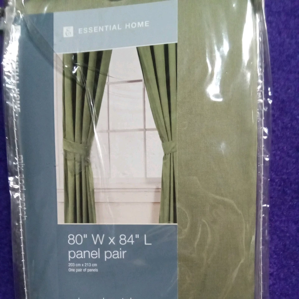 ESSENTAIL HOME~ 80W × 84 L panel Pair. Sage - Image 4 of 4