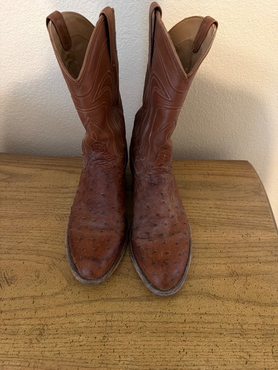Tecovas MENS Wyatt Pecan Ostrich Cowboy Boot The Wyatt Cowboy Boot - Brown ostrich | Tecovas main image 4