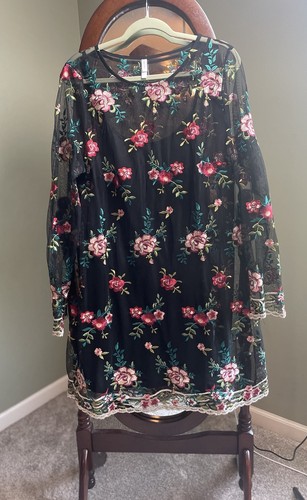 xhilaration embroidered Dress Size XL - 第 1/7 張圖片