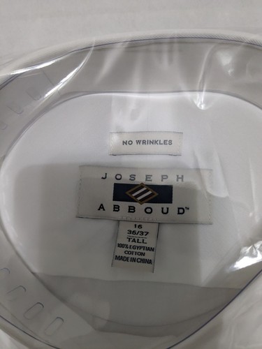 Joseph Abboud Men's Dress Shirt White 17 36-37 Tall - Picture 3 of 7