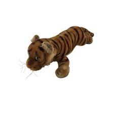 Steiff Vintage 1950s Mohair Running Tiger Plush Stuffed Animal Approx 12" Long