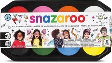 Snazaroo Face Paint Bundle, 8 Color Palette Kit .6 Oz NEW!