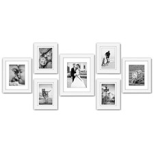 Americanflat Set of 7 Picture Frames with Shatter-Resistant Glass - Gallery Wall