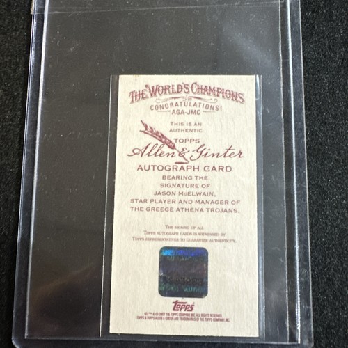 Jason McElwain 2007 TOPPS ALLEN & GINTER RED AUTOGRAPH 04/10 - Picture 2 of 2