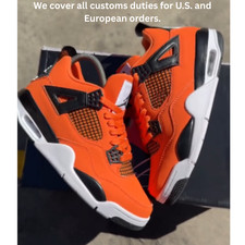 Jordan 4  Total Orange  Men's Size US 7-12
