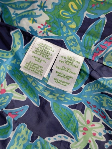 Lilly Pulitzer Navy Blue Down Filled Puffer Vest Women's XS Zip Pockets Preppy - Picture 5 of 5