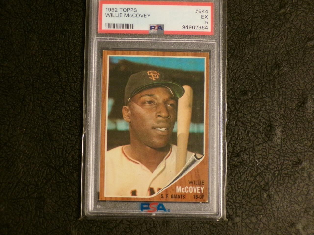 1962 Topps #544 WILLIE MCCOVEY card! GIANTS HOF! PSA 5 EX!