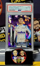 George Russell 06/10 Sapphire Purple - PSA 8 #200/RC - Topps Chrome F1 2020 -